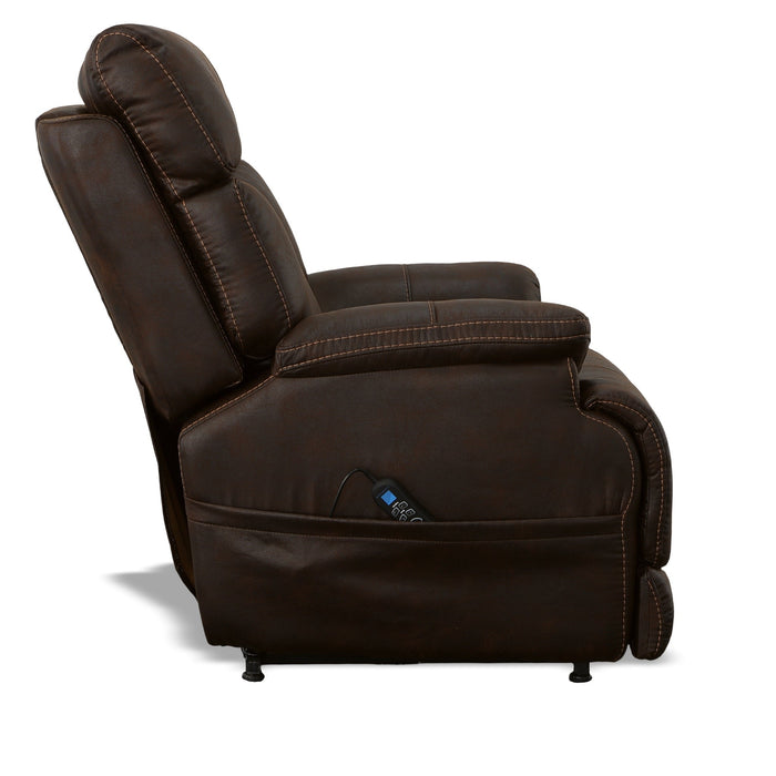 Clive Clove Fabric Power Lift Recliner with Power Headrest & Lumbar