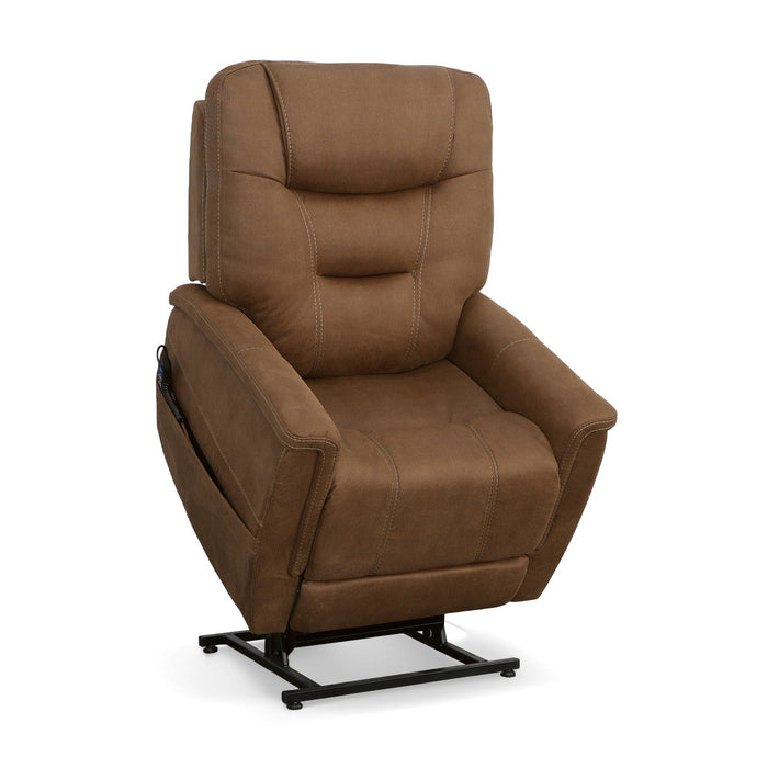 Shaw Russet Fabric Power Lift Recliner with Power Headrest & Lumbar