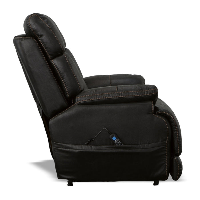 Clive Peppercorn Fabric Power Lift Recliner with Power Headrest & Lumbar