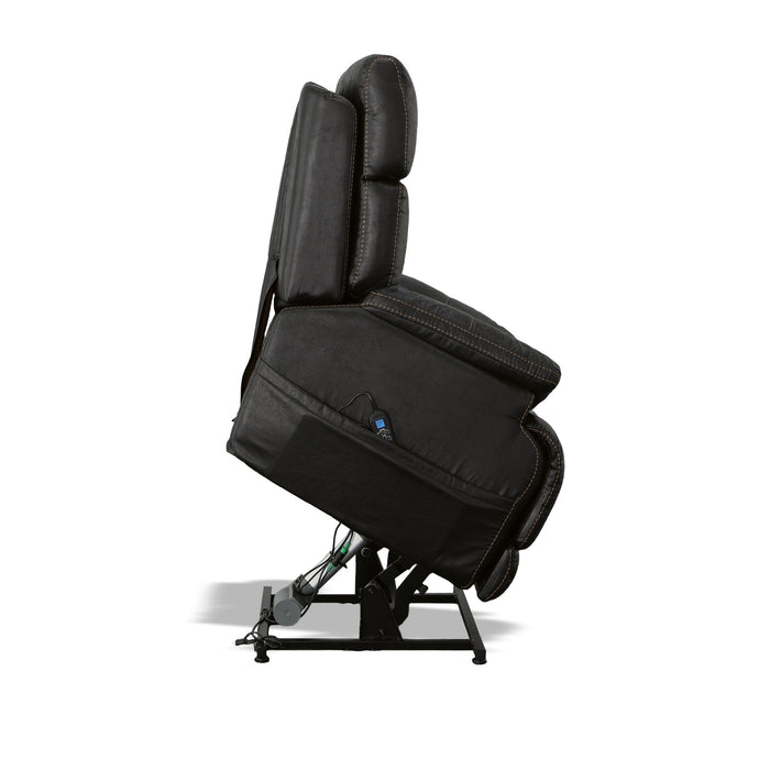 Clive Peppercorn Fabric Power Lift Recliner with Power Headrest & Lumbar