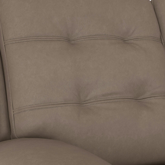 Iris Khaki Leather Power Reclining Loveseat with Power Headrests