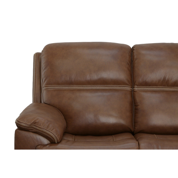 Jackson Whiskey Leather Power Reclining Loveseat with Power Headrests