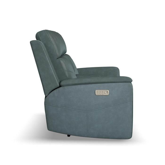 Vernon Admiral Fabric Power Reclining Loveseat with Console, Power Headrests, Lumbar, Heat & Massage