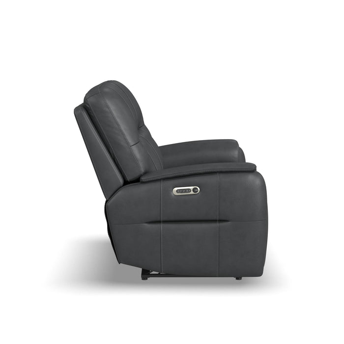 Wilson Thunder Leather Power Reclining Loveseat with Power Headrests