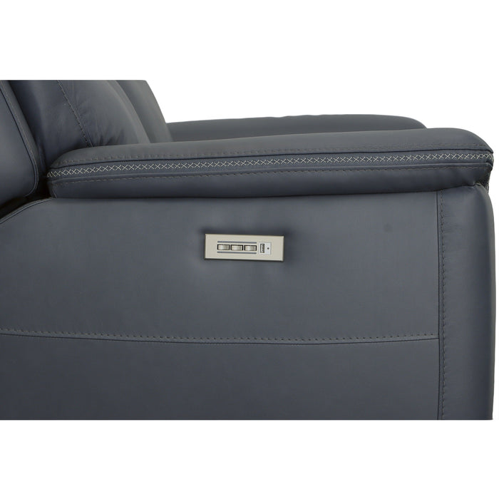 Sawyer Marine Leather Power Reclining Loveseat w/ Pwr Headrests, Lumbar