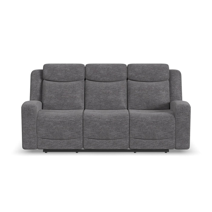 Ridge Granite Fabric Power Reclining Sofa with Power Headrests