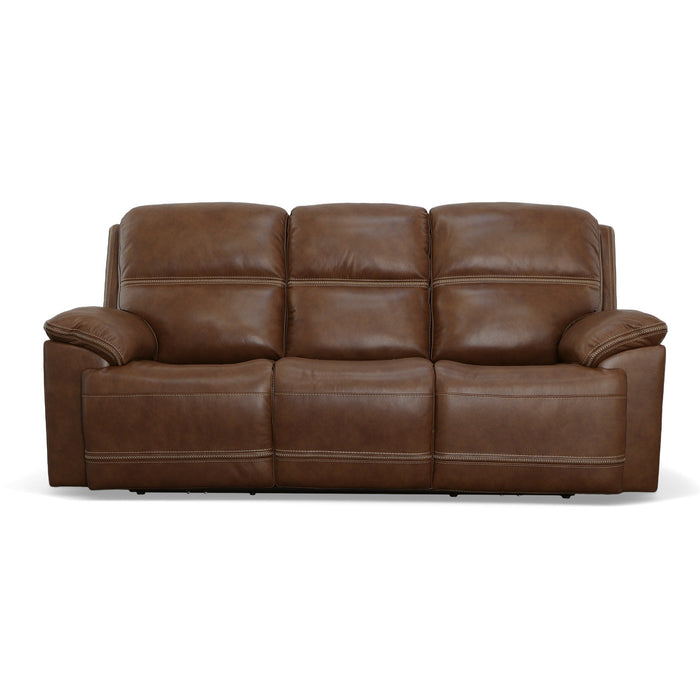 Jackson Whiskey Leather Power Reclining Sofa with Power Headrests