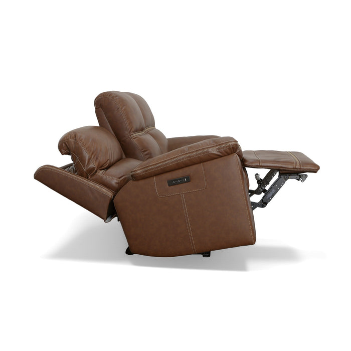 Jackson Whiskey Leather Power Reclining Sofa with Power Headrests