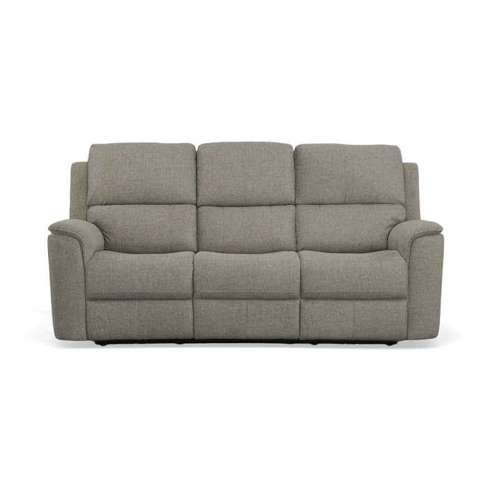 Henry Fog Fabric Power Reclining Sofa with Power Headrests & Lumbar