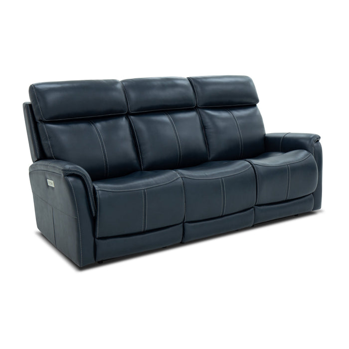 View Leather Power Reclining Sofa with Console, Power Headests & Lumbar