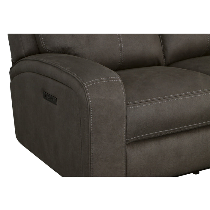 Nirvana Flint Fabric Power Reclining Sofa with Power Headrests