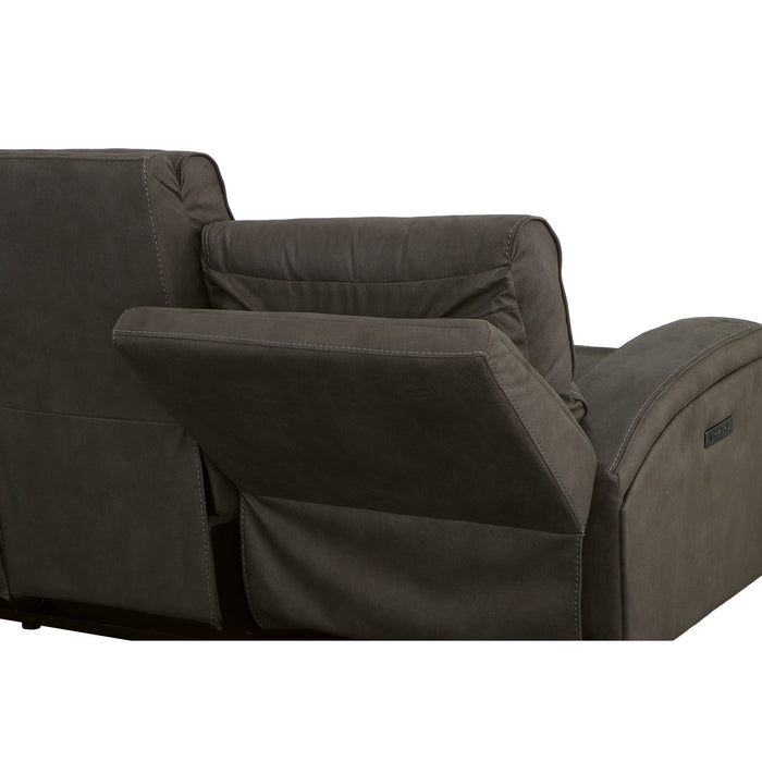 Nirvana Flint Fabric Power Reclining Sofa with Power Headrests