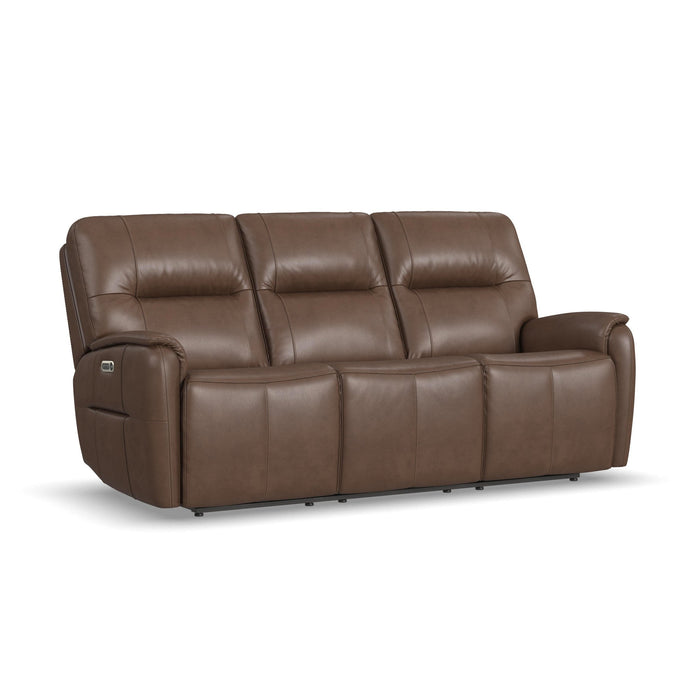 Wilson Café Leather Power Reclining Sofa with Power Headrests