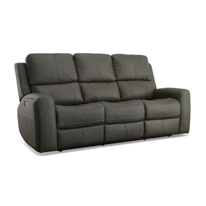 Linden Leather Power Reclining Sofa with Power Headrests & Lumbar