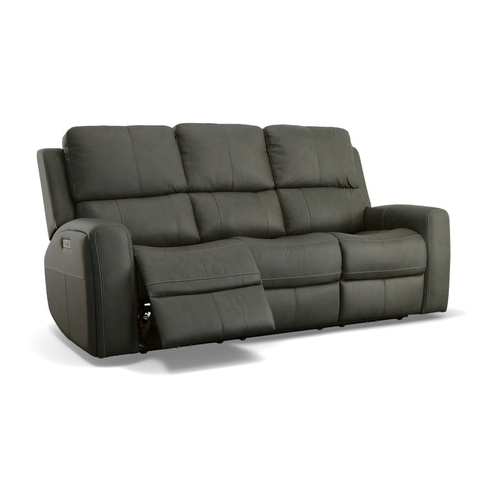 Linden Leather Power Reclining Sofa with Power Headrests & Lumbar