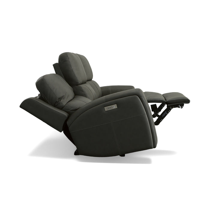 Linden Leather Power Reclining Sofa with Power Headrests & Lumbar