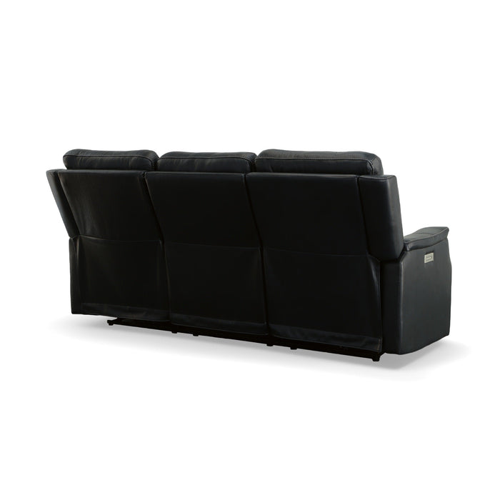 Easton Ocean Leather Power Reclining Sofa with Power Headrests & Lumbar