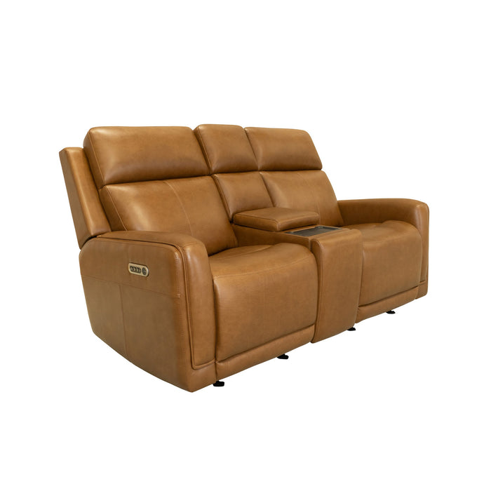 Alister Sedona Leather Power Gliding Loveseat with Console, Power Headrests & Lumbar