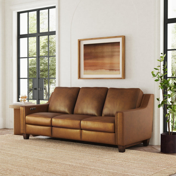 Finley Leather Power Inclining Sofa