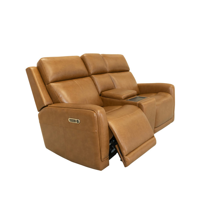 Alister Sedona Leather Power Gliding Loveseat with Console, Power Headrests & Lumbar