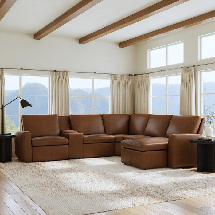 Aria Leather Power Reclining Sectional