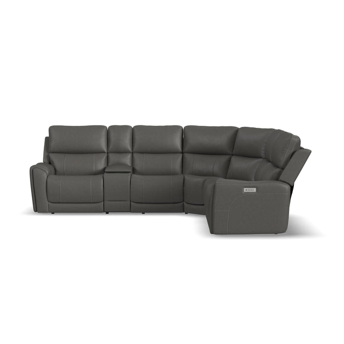 Carter Fabric Power Reclining Sectional with Power Headrests & Lumbar