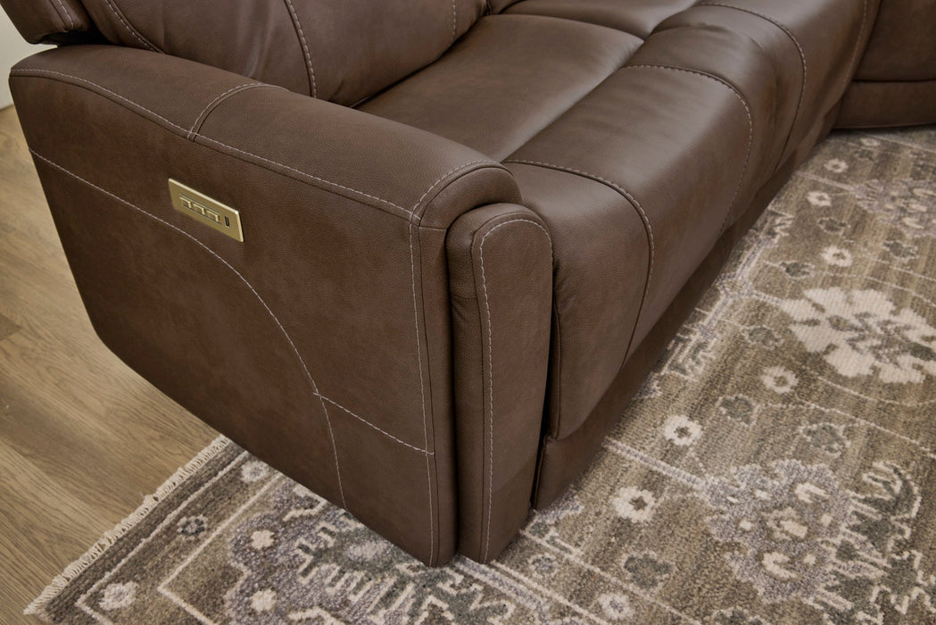 Carter Fabric Power Reclining Sectional with Power Headrests & Lumbar