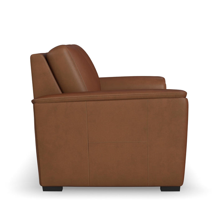 Henry Caramel Leather Loveseat