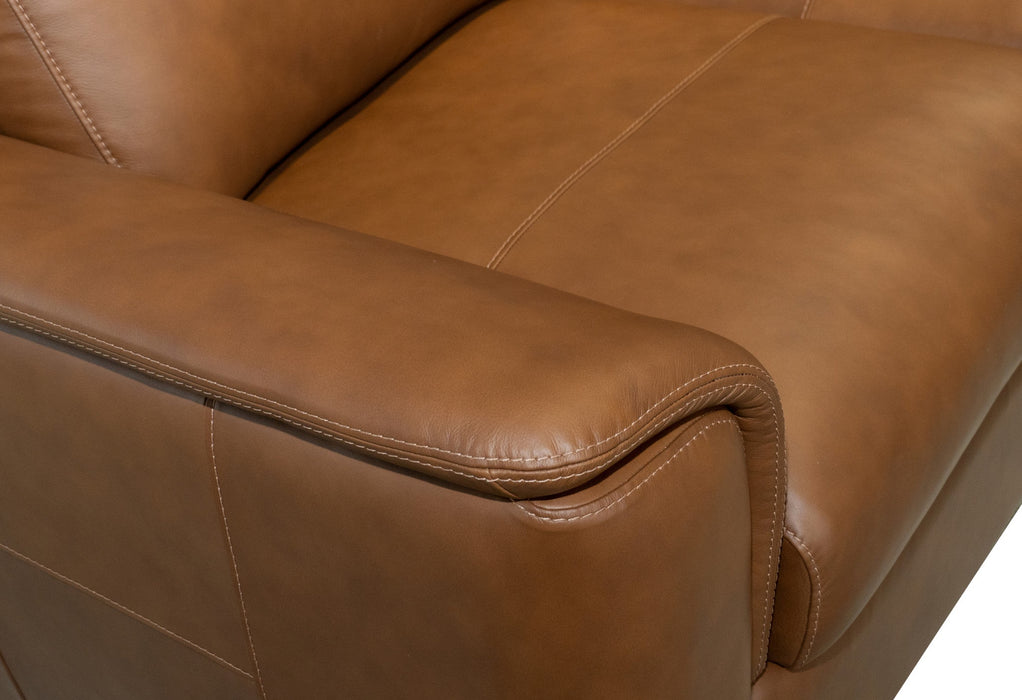 Henry Caramel Leather Loveseat