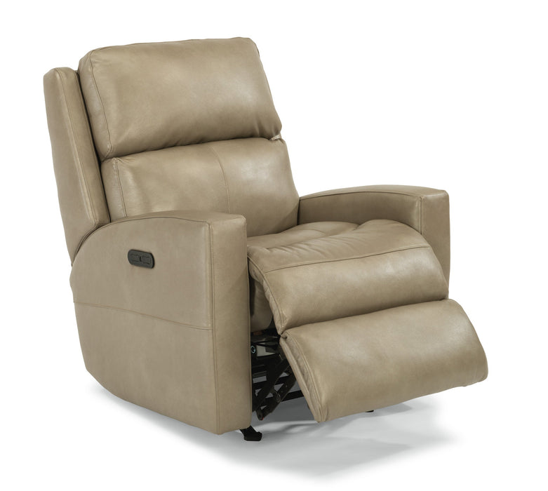 Catalina Leather Power Rocking Recliner with Power Headrest