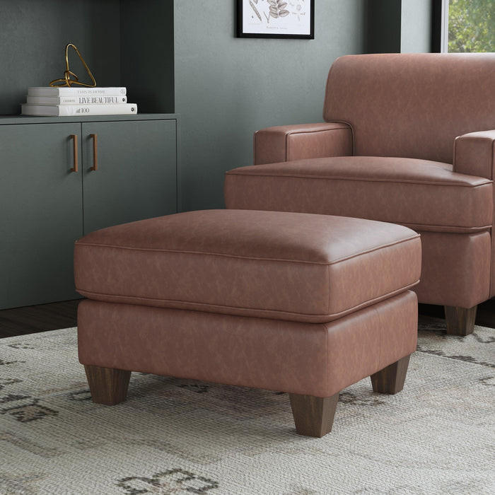 Dempsey Leather Ottoman