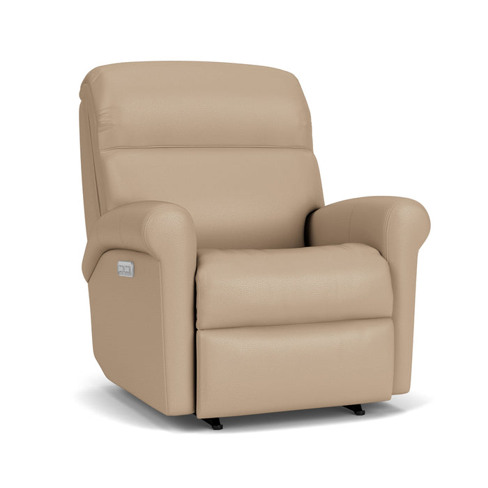 Davis Leather Power Rocking Recliner with Power Headrest