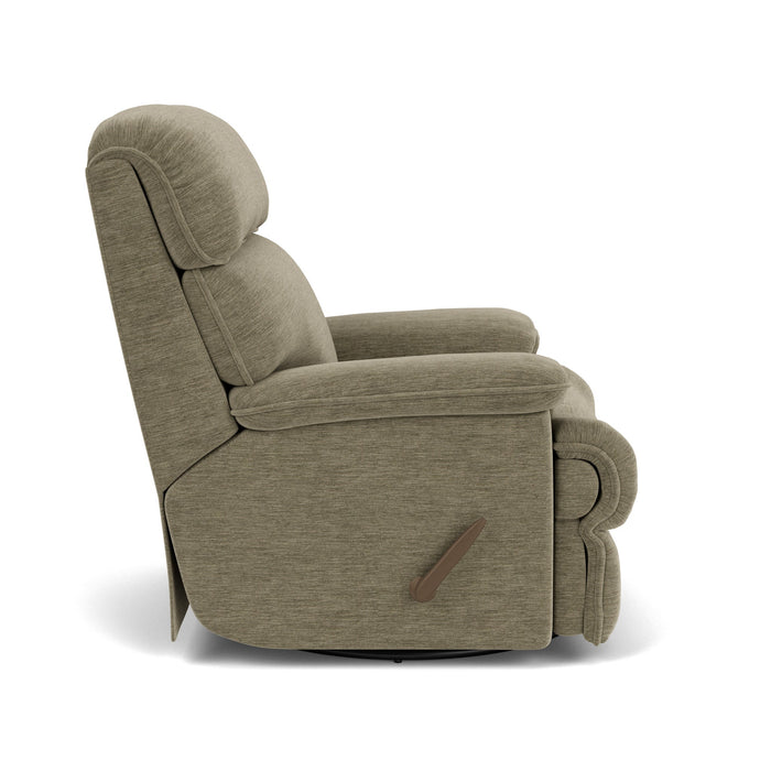 Geneva Fabric Swivel Gliding Recliner