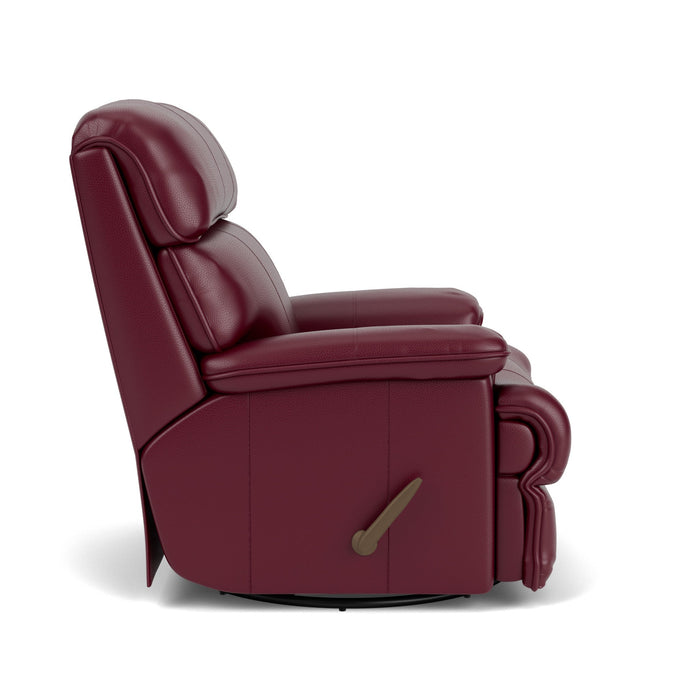 Geneva Leather Swivel Gliding Recliner