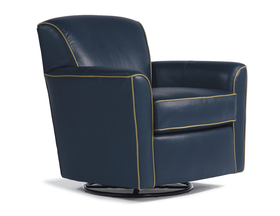 Kingman Leather Swivel Glider