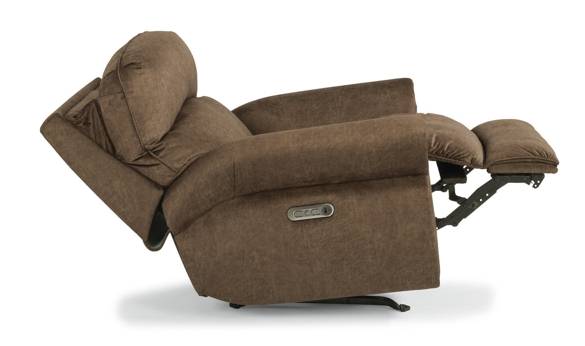 Langston Fabric Power Rocking Recliner with Power Headrest