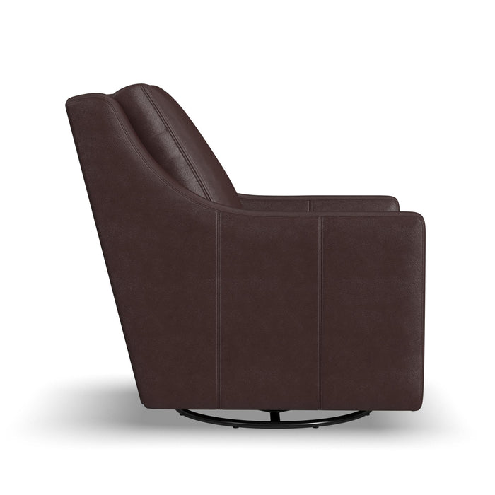 Murph Leather Swivel Glider