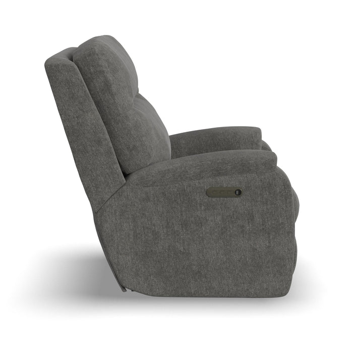 Penn Fabric Power Rocking Recliner with Power Headrest & Lumbar