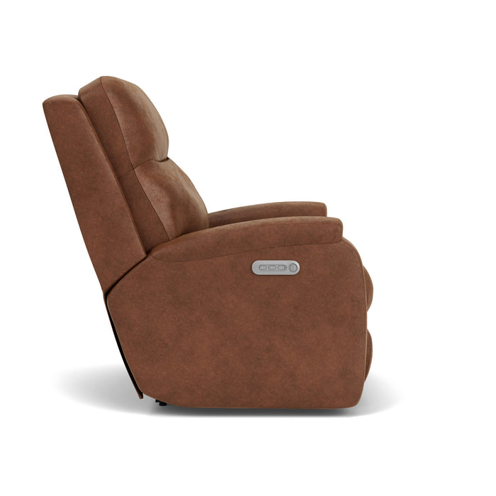 Penn Fabric Power Rocking Recliner with Power Headrest & Lumbar