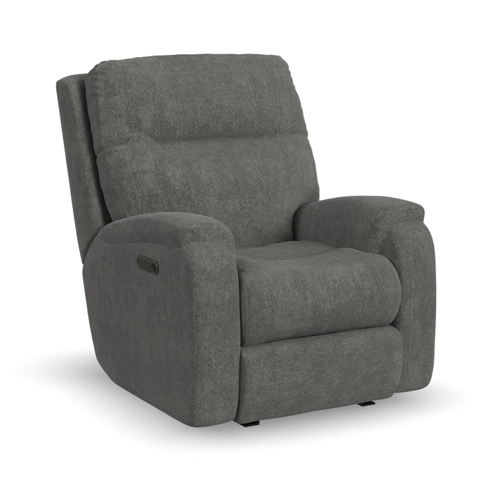 Penn Fabric Power Rocking Recliner with Power Headrest & Lumbar