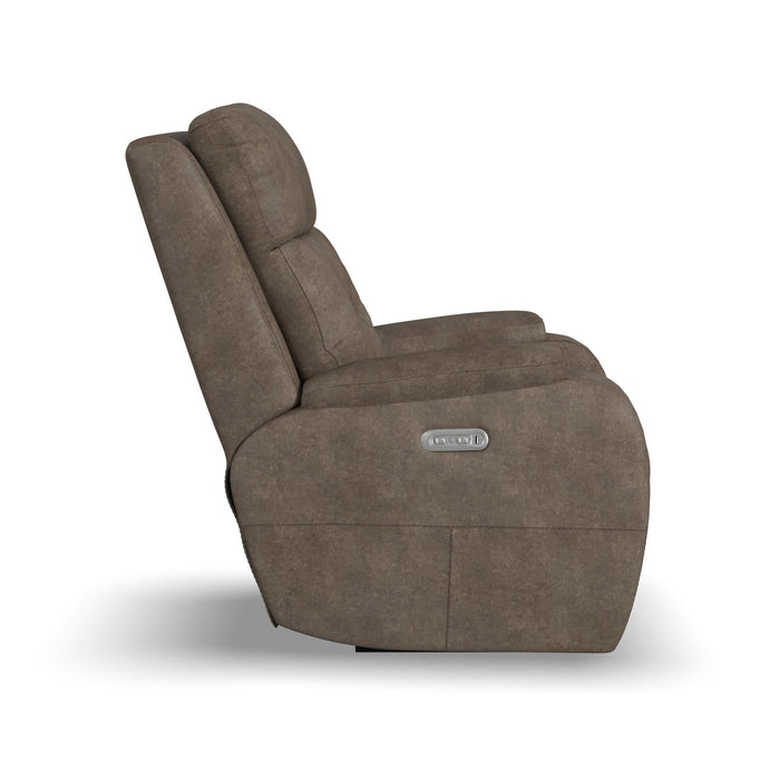 Strait Leather Power Recliner with Power Headrest