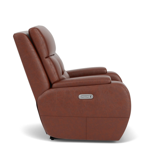 Strait Leather Power Recliner with Power Headrest