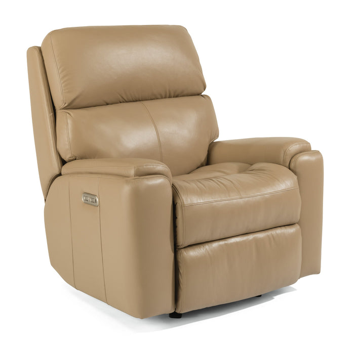 Rio Leather Power Rocking Recliner with Power Headrest