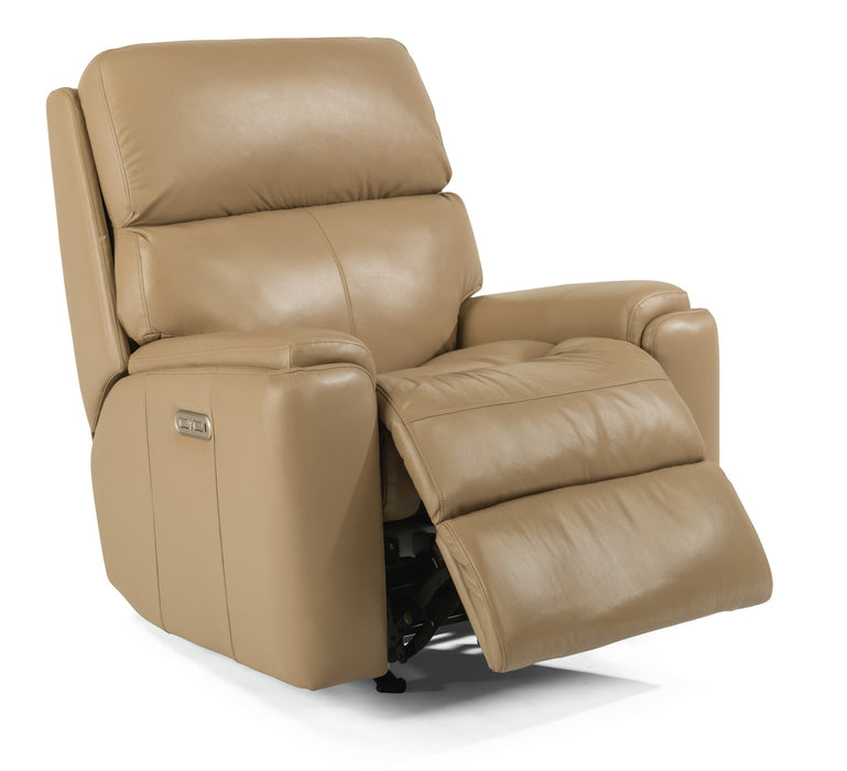 Rio Leather Power Rocking Recliner with Power Headrest