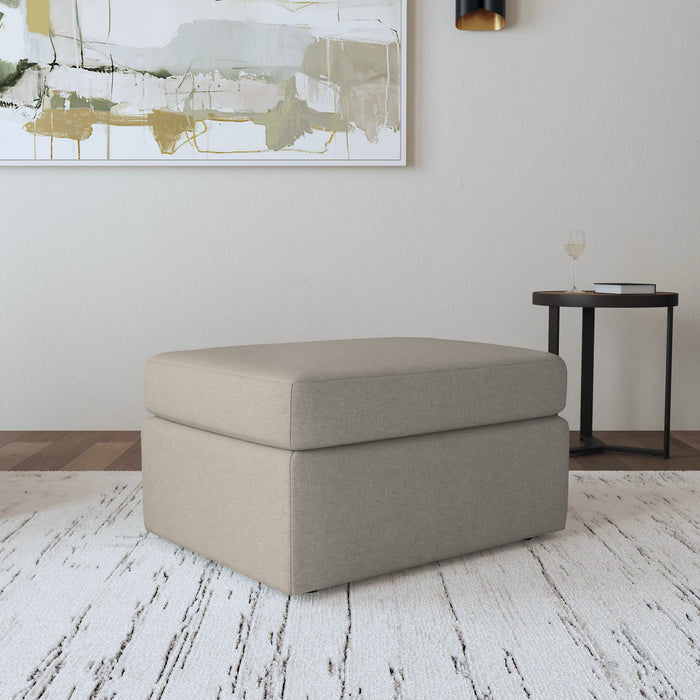 Sky Fabric Ottoman