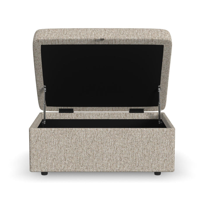 Sky Fabric Storage Ottoman