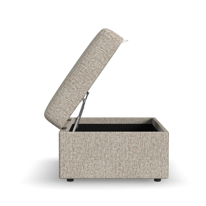 Sky Fabric Storage Ottoman