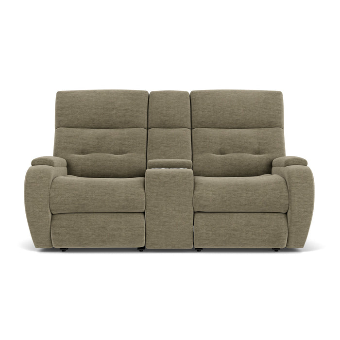 Strait Fabric Power Recliner with Power Headrest & Lumbar