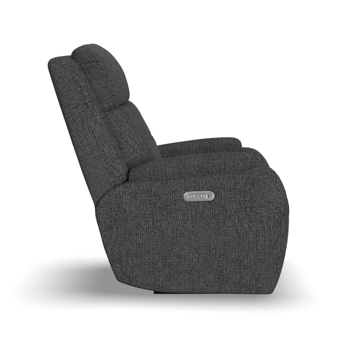 Strait Fabric Power Recliner with Power Headrest