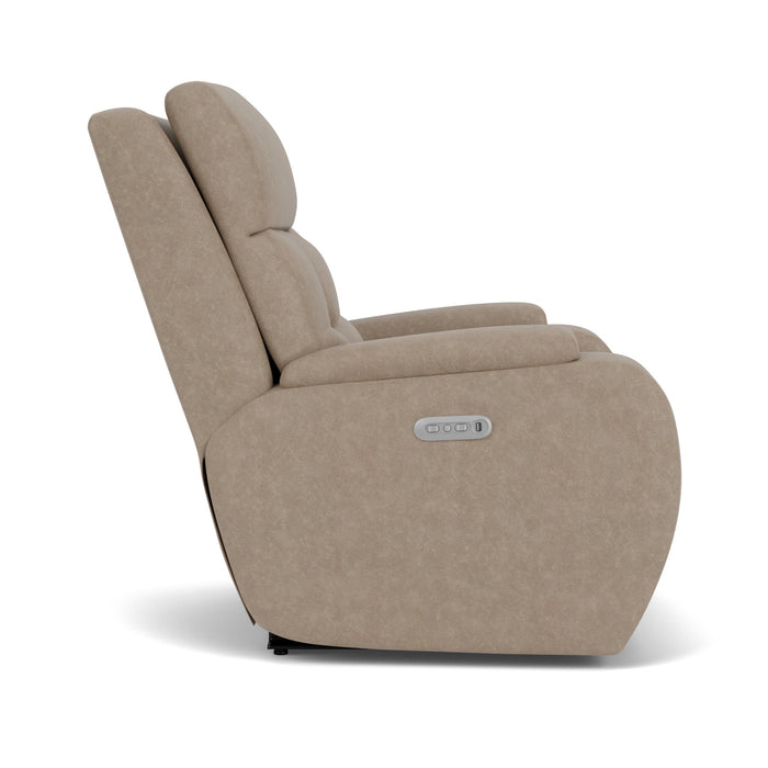 Strait Fabric Power Recliner with Power Headrest